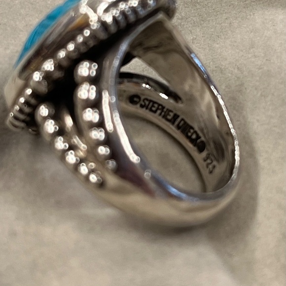 New Stephen Dweck Turquoise & Sterling Ring Size 7 - Picture 3 of 11